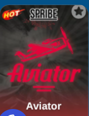 Aviator game logo and card image